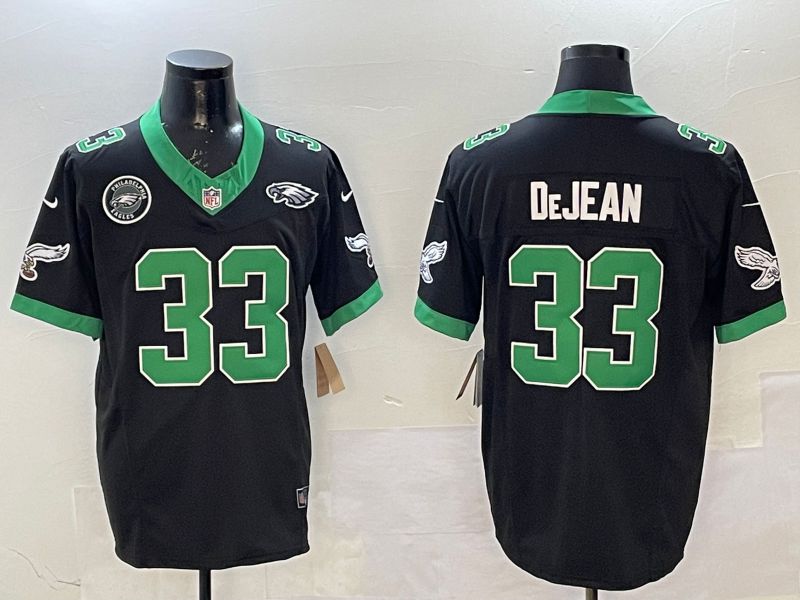 Men Philadelphia Eagles #33 DeJean Black Retro three generations 2025 Nike Limited NFL Jersey style 4